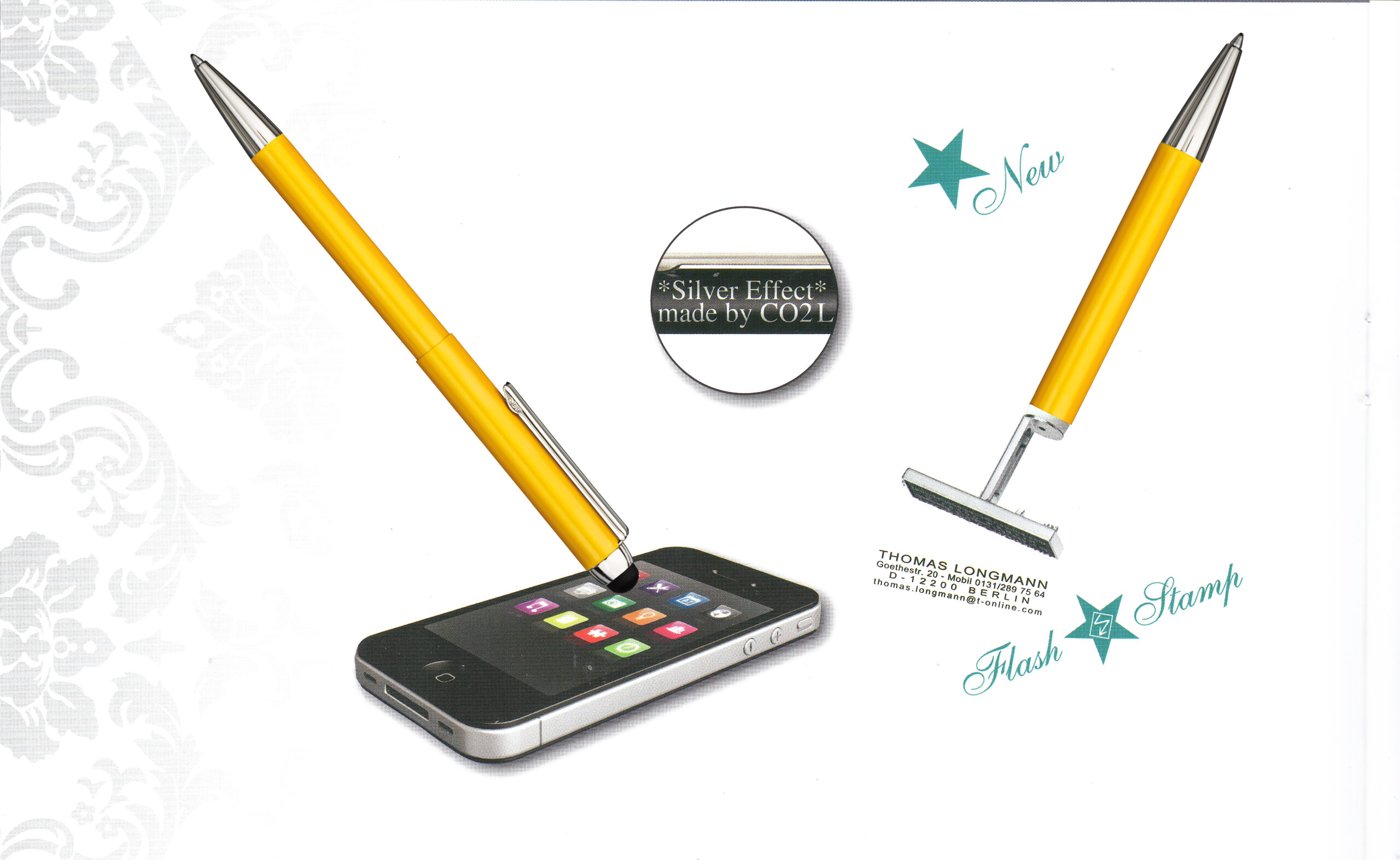 🖋️ Heri Premium Stamp & Touch Pen 3-in-1